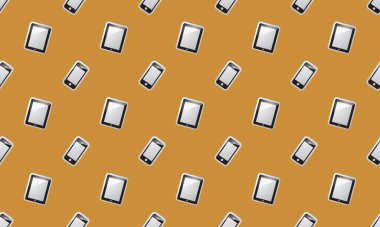 Farklı aksesuarlara sahip renkli arkaplan