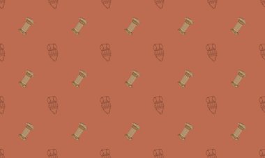 Farklı aksesuarlara sahip renkli arkaplan