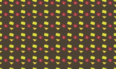 Farklı aksesuarlara sahip renkli arkaplan