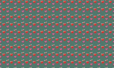 Farklı aksesuarlara sahip renkli arkaplan