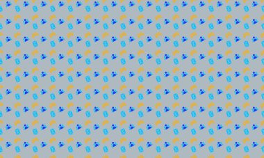 Farklı aksesuarlara sahip renkli arkaplan