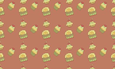 Farklı aksesuarlara sahip renkli arkaplan