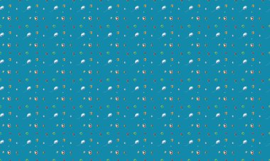 Farklı aksesuarlara sahip renkli arkaplan