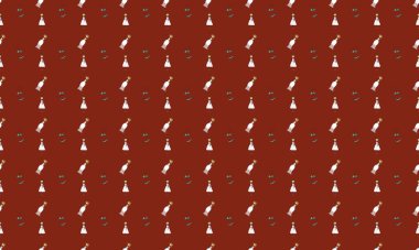 Farklı aksesuarlara sahip renkli arkaplan