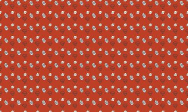 Farklı aksesuarlara sahip renkli arkaplan