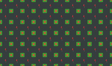 Farklı aksesuarlara sahip renkli arkaplan