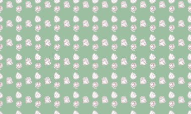 Farklı aksesuarlara sahip renkli arkaplan