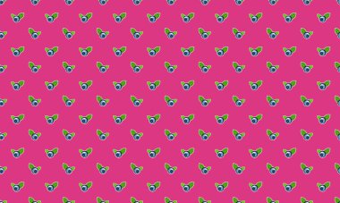 Farklı aksesuarlara sahip renkli arkaplan