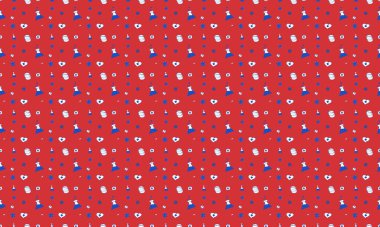 Farklı aksesuarlara sahip renkli arkaplan