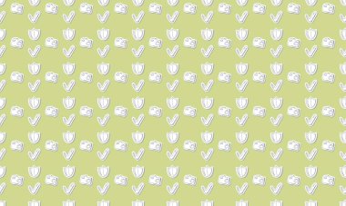 Farklı aksesuarlara sahip renkli arkaplan