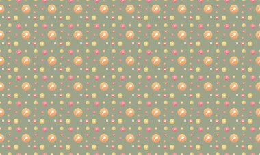 Farklı aksesuarlara sahip renkli arkaplan