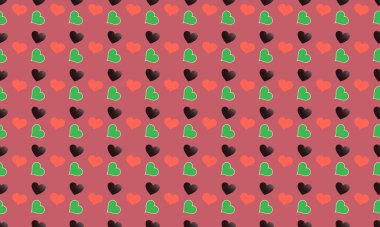 Farklı aksesuarlara sahip renkli arkaplan