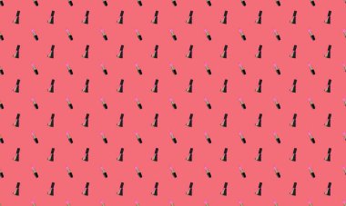 Farklı aksesuarlara sahip renkli arkaplan