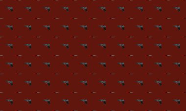 Farklı aksesuarlara sahip renkli arkaplan