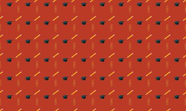 Farklı aksesuarlara sahip renkli arkaplan