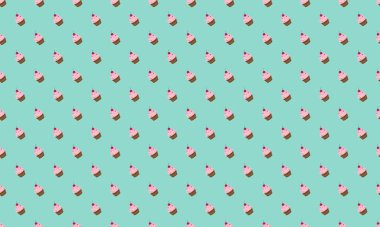 Farklı aksesuarlara sahip renkli arkaplan