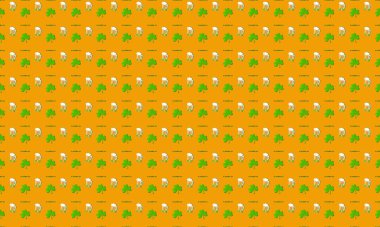 Farklı aksesuarlara sahip renkli arkaplan