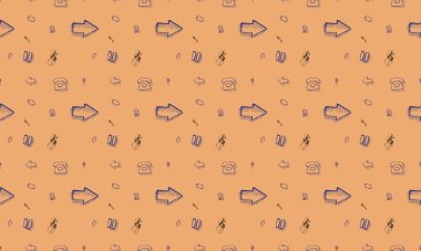 Farklı aksesuarlara sahip renkli arkaplan