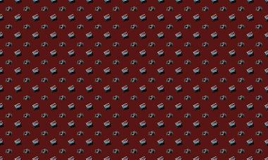 Farklı aksesuarlara sahip renkli arkaplan