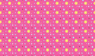 Farklı aksesuarlara sahip renkli arkaplan