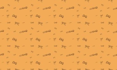 Farklı aksesuarlara sahip renkli arkaplan