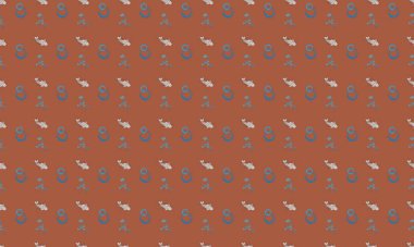 Farklı aksesuarlara sahip renkli arkaplan