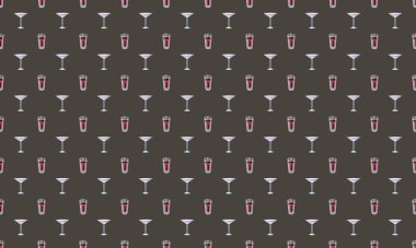 Farklı aksesuarlara sahip renkli arkaplan