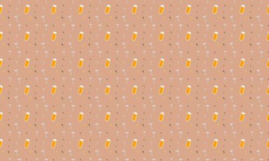 Farklı aksesuarlara sahip renkli arkaplan