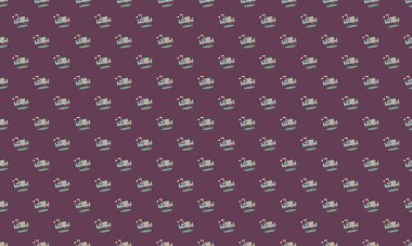 Farklı aksesuarlara sahip renkli arkaplan