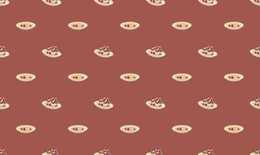 Farklı aksesuarlara sahip renkli arkaplan