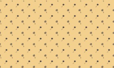 Farklı aksesuarlara sahip renkli arkaplan