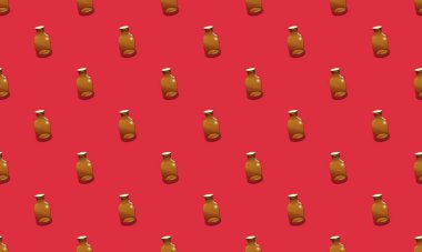 Farklı aksesuarlara sahip renkli arkaplan