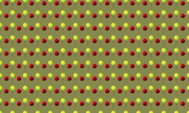 Farklı aksesuarlara sahip renkli arkaplan