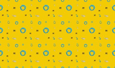 Farklı aksesuarlara sahip renkli arkaplan