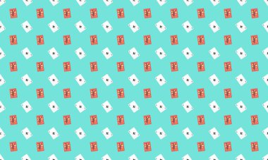 Farklı aksesuarlara sahip renkli arkaplan