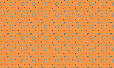 Farklı aksesuarlara sahip renkli arkaplan