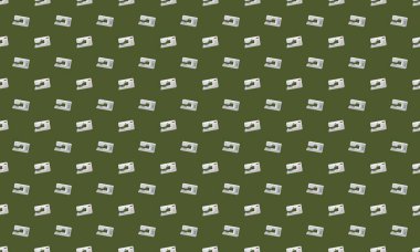 Farklı aksesuarlara sahip renkli arkaplan