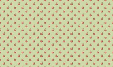 Farklı aksesuarlara sahip renkli arkaplan