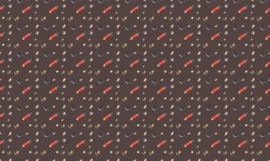 Farklı aksesuarlara sahip renkli arkaplan