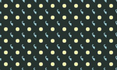 Farklı aksesuarlara sahip renkli arkaplan