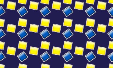 Farklı aksesuarlara sahip renkli arkaplan