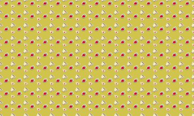 Farklı aksesuarlara sahip renkli arkaplan