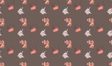 Farklı aksesuarlara sahip renkli arkaplan