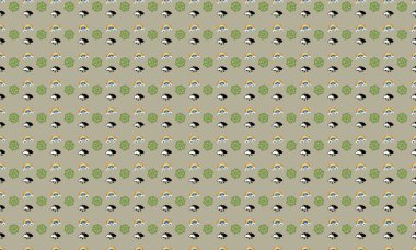 Farklı aksesuarlara sahip renkli arkaplan