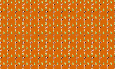 Farklı aksesuarlara sahip renkli arkaplan