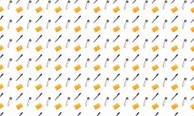 Farklı aksesuarlara sahip renkli arkaplan