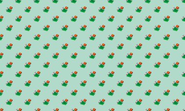 Farklı aksesuarlara sahip renkli arkaplan