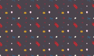 Farklı aksesuarlara sahip renkli arkaplan