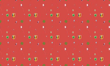 Farklı aksesuarlara sahip renkli arkaplan