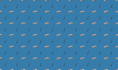 Farklı aksesuarlara sahip renkli arkaplan